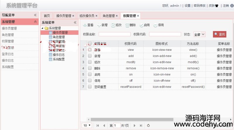 581-JAVA后台框架管理系统源码 JAVA SSH源码