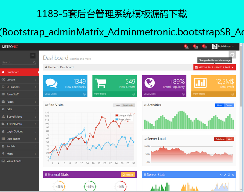 1183-5׺̨ϵͳģԴ(Bootstrap_adminMatrix_Adminmetronic.bootstrapSB_AdminXenon)
