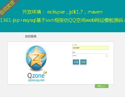 1361-jsp+mysqlssmܷQQռwebվģԴ maven