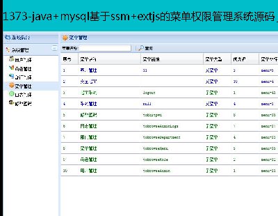 1373-java+mysqlssm+extjsĲ˵Ȩ޹ϵͳԴ 