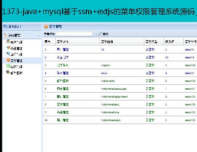 1373-java+mysqlssm+extjsĲ˵Ȩ޹ϵͳԴ 