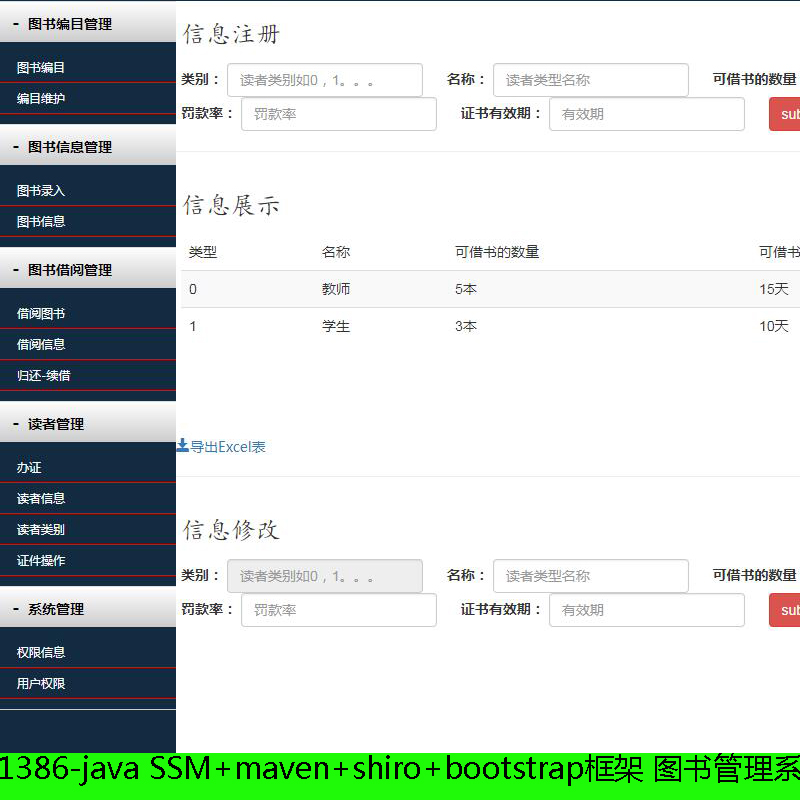 1386-java SSM+maven+shiro+bootstrap ͼϵͳԴ