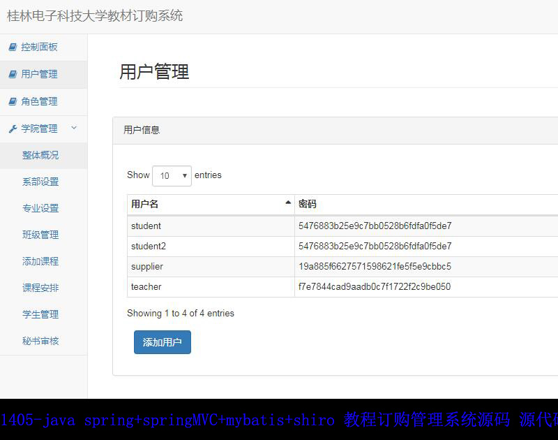 1405-java spring+springMVC+mybatis+shiro ̶̳ϵͳԴ Դ