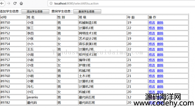 spring+spring mvc+mybatis+jspʵּѧϢϵͳ