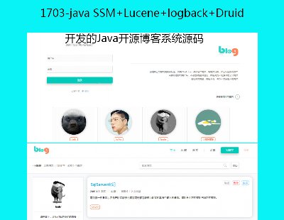 1703-java SSM+Lucene+logback+DruidJavaԴϵͳԴ