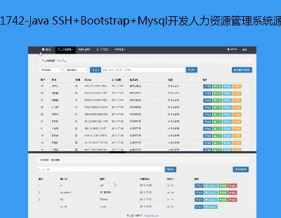 1742-java SSH+Bootstrap+MysqlԴϵͳԴ