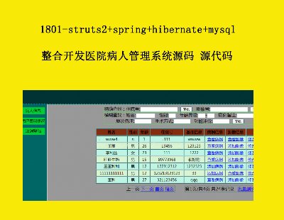 1801-struts2+spring+hibernate+mysqlϿҽԺ˹ϵͳԴ Դ