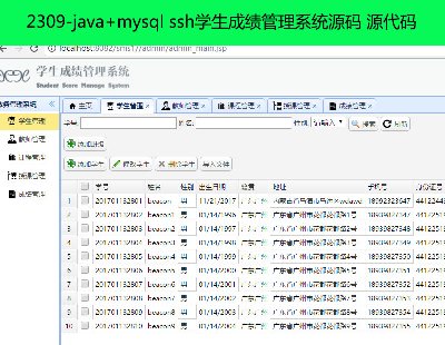 2309-java+mysql  sshѧɼϵͳԴ Դ