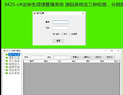 3425-c#ѧɼϵͳ ԴϵͳȨޣֱǹԱʦ ѧ winform