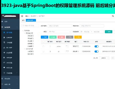 3923-javaSpringBootȨ޹ϵͳԴ ǰ˷ ִ֧ Դ루ǰ˲VueElement UI+˲Spring Bo