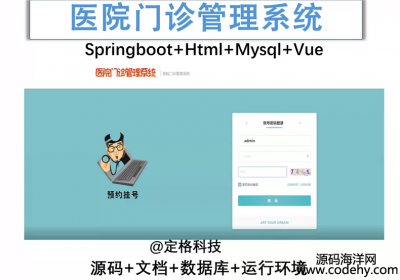  8288-Spring boot+vue ҽԺԤԼϵͳjavaԴ